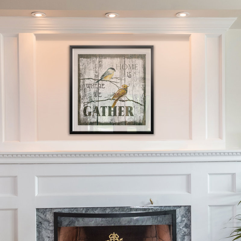 «Gather Home», reproduction de cadre photo sur papier, H 30,5 po x l 30,5 po x P 1,5 po