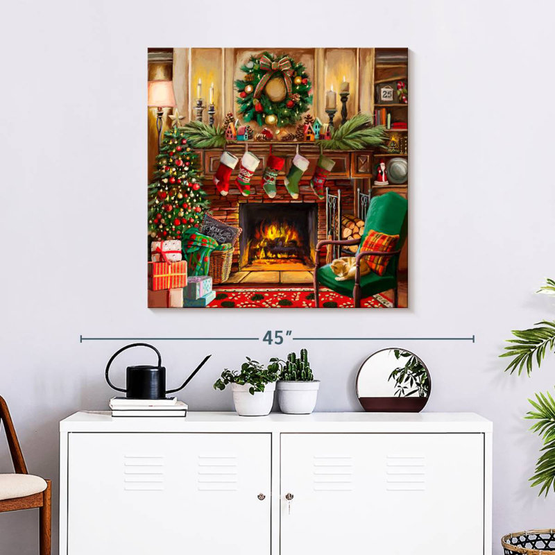 Foyer de Noël Lelend, H 30 po x l 30 po