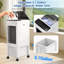 Refroidisseur d'air par évaporation 2026 avec réservoir d'eau 2 gallons, 3 vitesses, 4 modes
