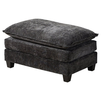 Geneveve Chenille Upholstered Ottoman by Latitude Run