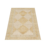 Distressed Homage Hand Knotted Wool Geometric Area Rug