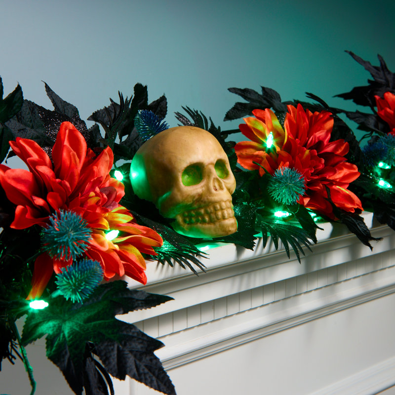 72" L Halloween Garland with LED Lights