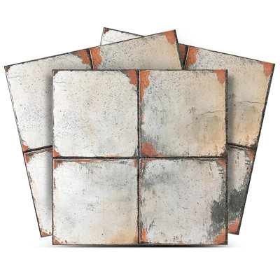 Carrelage mosaïque auto-adhésif en vinyle 5 po x 5 po