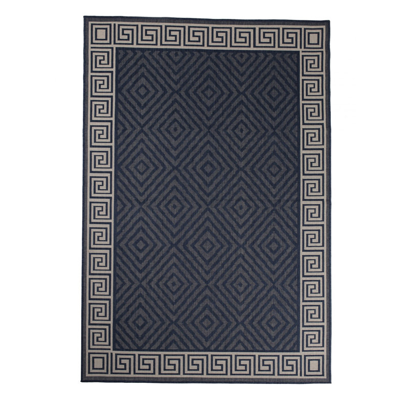 Tapis d'extérieur noir Furnish My Place, Rectangle 5 pi 3 po x 7 pi 6 po
