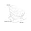 Chaise berçante ergonomique à structure en métal-112783881