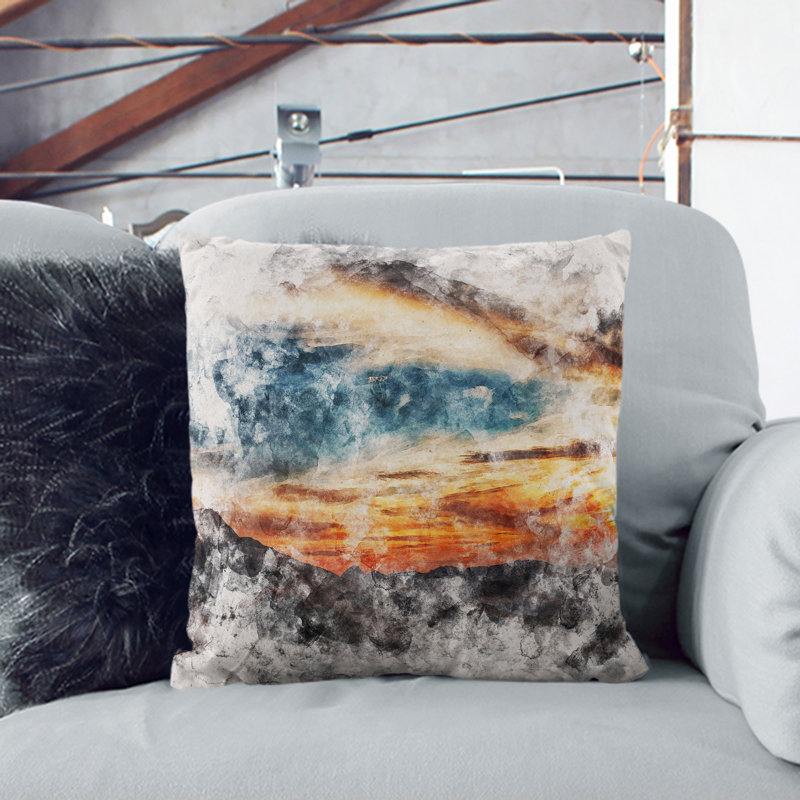 Square Cushion, Black, 40cm H x 40cm W x 15cm D