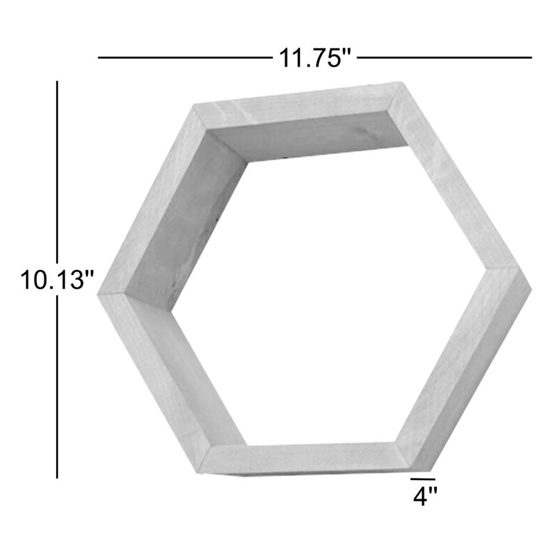 Ashoka 3 Piece Hexagon Alder Solid Wood, Walnut