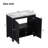 Retro Style Double Bathroom Storage Vanity Set With Double Ceramic Sinks
