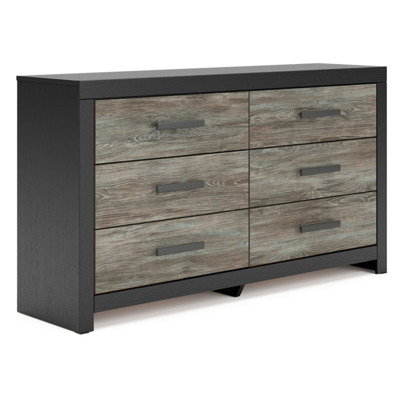 Commode Ryderton, Noir/gris