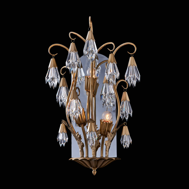 Tulipani 3 LT Winter Brass/Clear Wall Sconce Allegri