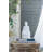 5.5x4.7x11.8" White Sitting Buddha Figure
