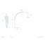 Lampe sur pied Morelli - 84 po, laiton vieilli et noyer, gradateur, base en V-88561505