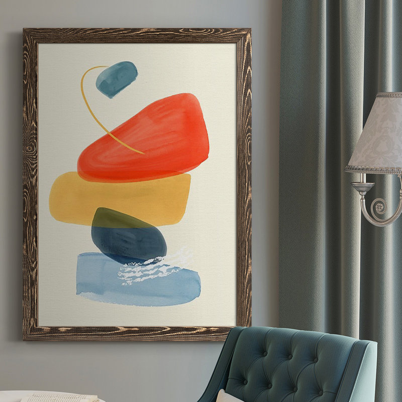 «Bright Color Bundle II», reproduction d'un seul cadre photo sur toile, H 43,5 po x l 31,5 po x P 1 po, Noyer