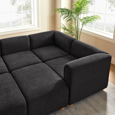 8-Piece Sectional Couch Upholstered Sectional Sofa