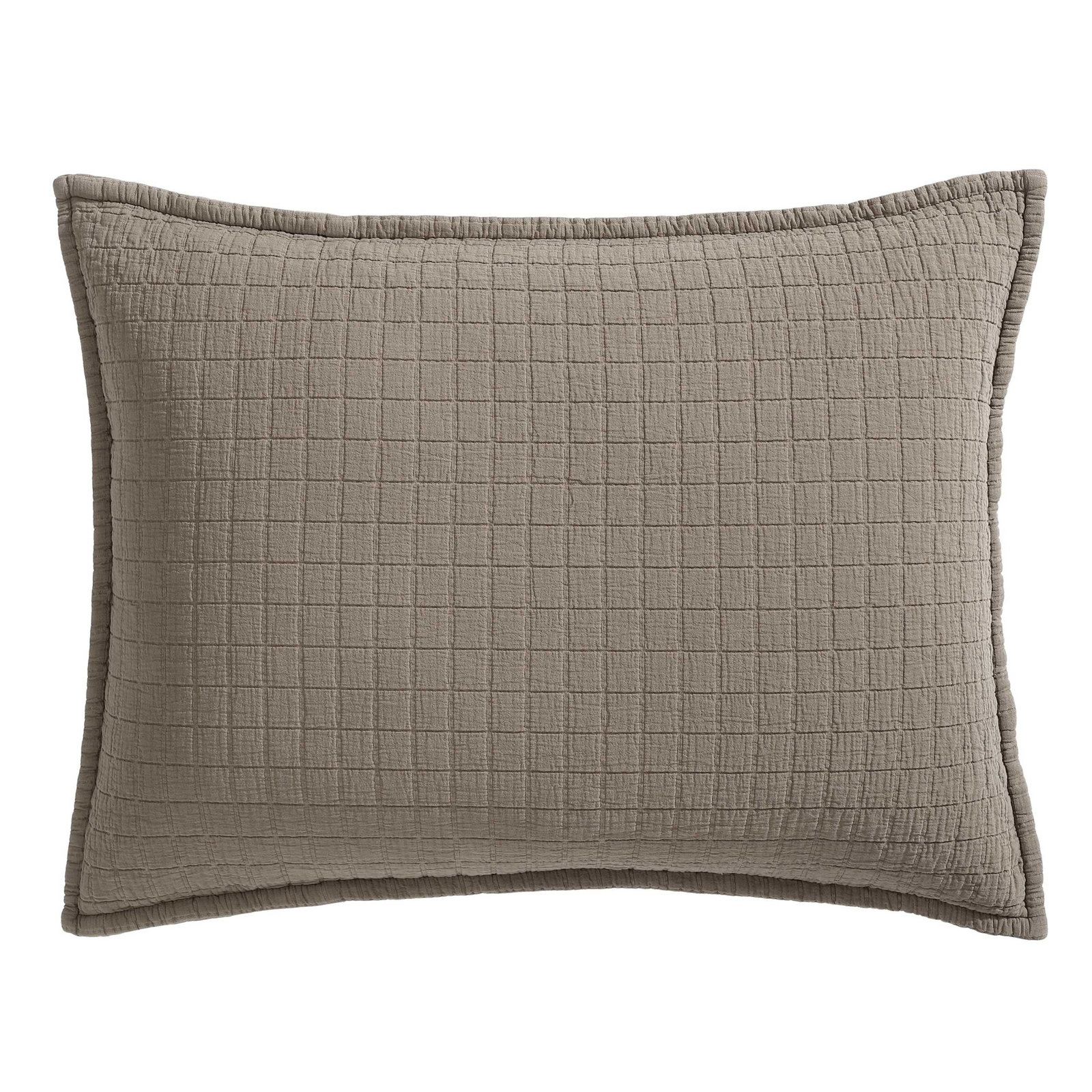 Garment Washed Cotton Shams, Queen, Plum