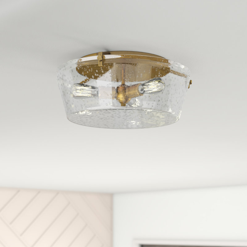 Plafonnier encastré 3 lumières 18,5 po Viran, Laiton naturel
