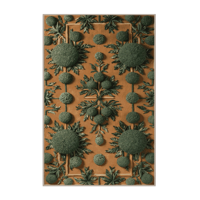 Tapis brun lavable à la machine, Rectangle 5 pi x 8 pi