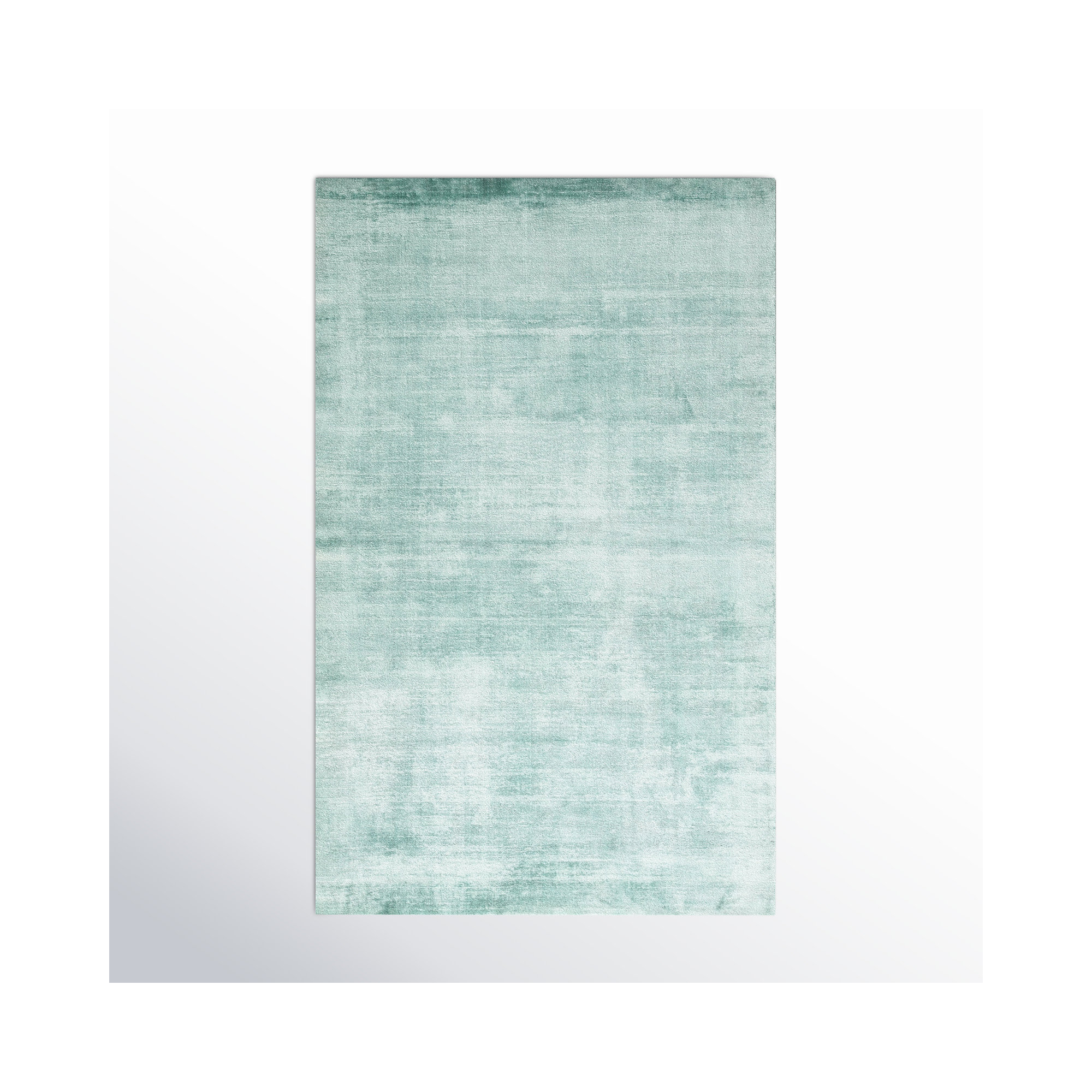 Owens Handmade Viscose Aqua Blue Rug, Rectangle 2' x 3'