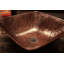 Lavabo vasque carré en cuivre martelé 14 "
