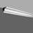 RPS-2210 2.5'' H x 96'' W x 2.5'' D Urethane Chair Rail