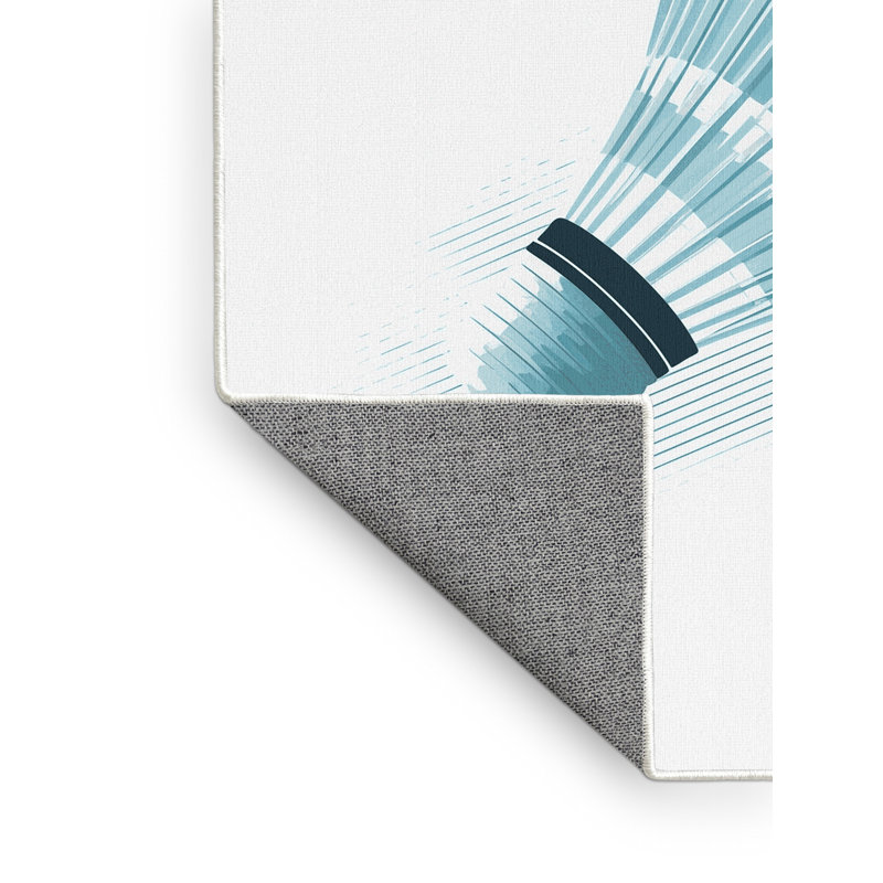 Tapis bleu à volants Wilmington Badminton, 8 x 12