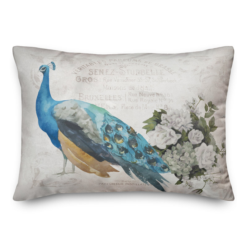 French Peacock 4 Throw Pillow