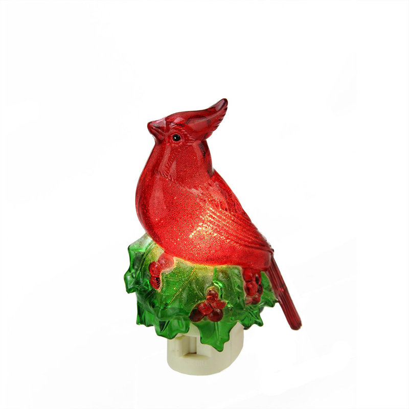 Veilleuse de Noël décorative perlée rouge et verte 5,25 po