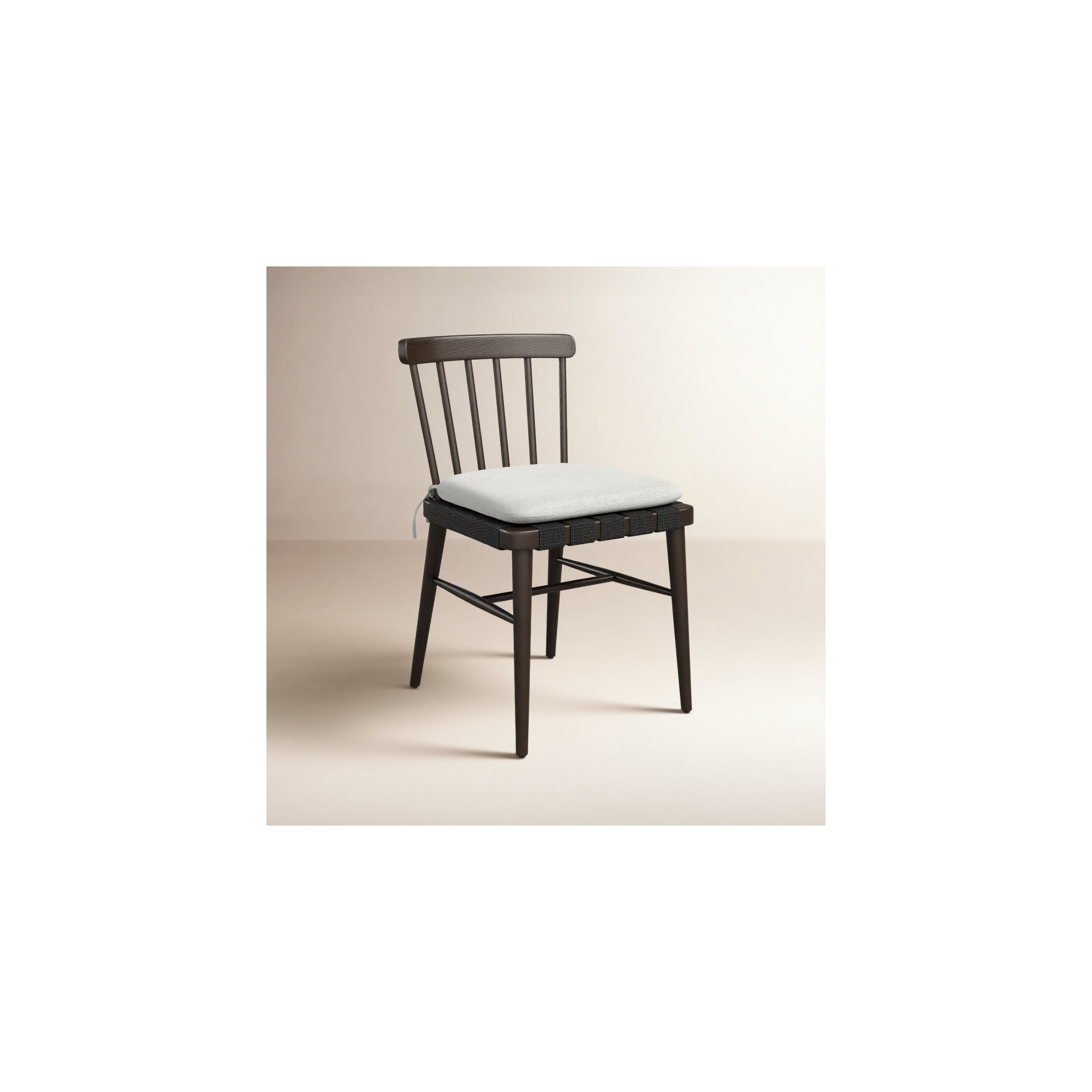 Catalonia Dining Chair With Cushion-Dover Crescent, Black
