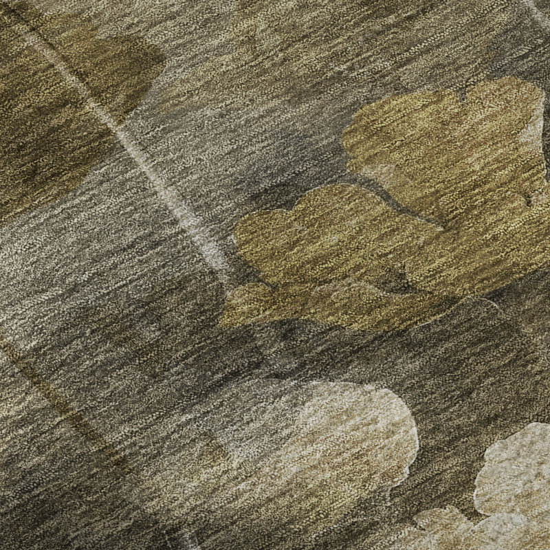 Tapis taupe Cerrito lavable à la machine de qualité supérieure, Tapis de couloir 2 pi 3 po x 7 pi 6 po