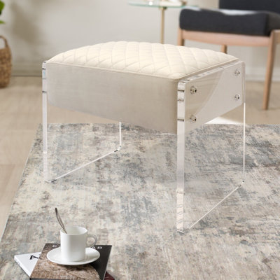 Tribecca Acrylic Base Accent Stool
