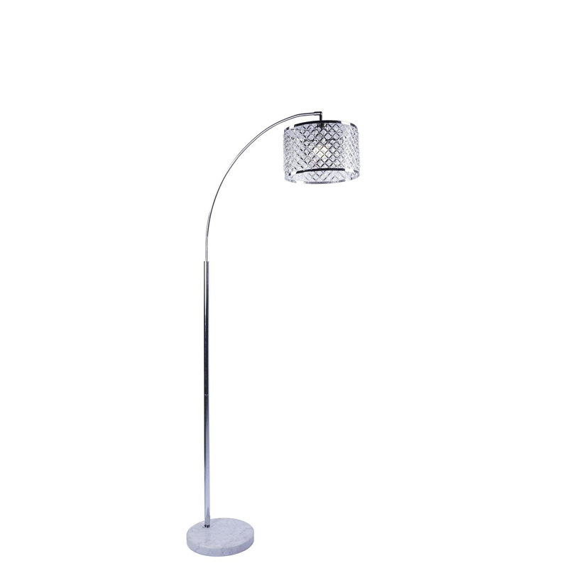 Élégante lampe arquée en cristal