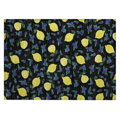 Machine Washable Indoor/Outdoor Bourkelands ACN2354 Fruits Rug