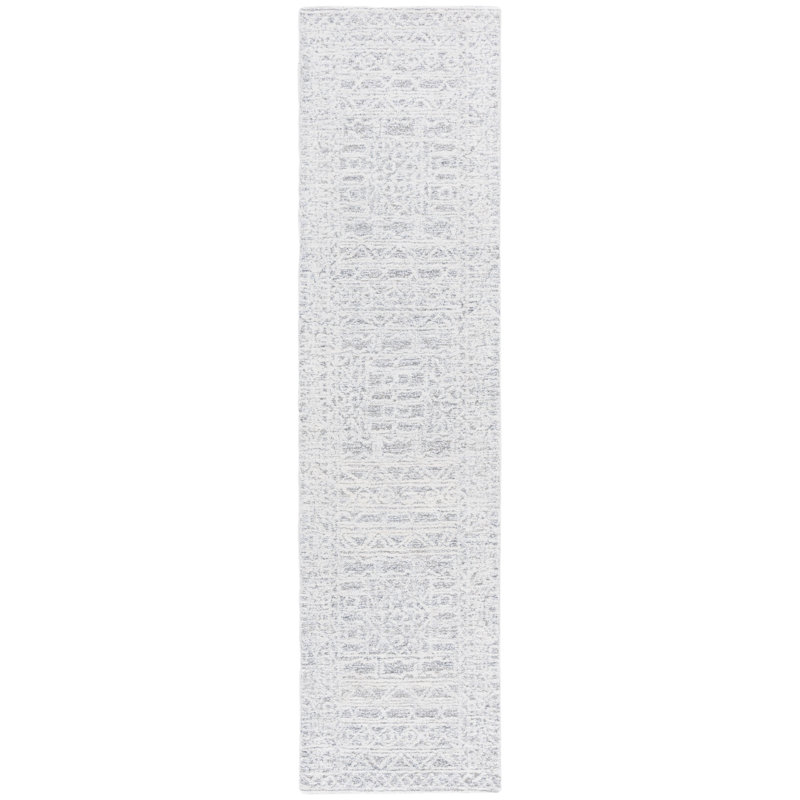 Tapis ébène / ivoire / gris Ebony 222, Tapis de couloir 2 pi 3 po x 9 pi
