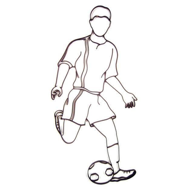 Décoration murale joueur de football masculin