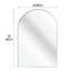 Élégant miroir de salle de bain arqué avec sécurité incassable, 24 po x 32 po, verre haute qualité HD et cadre antirouille-1561414062