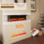 Ebern Designs 50 " W White Electric Fireplace with BTU 5000