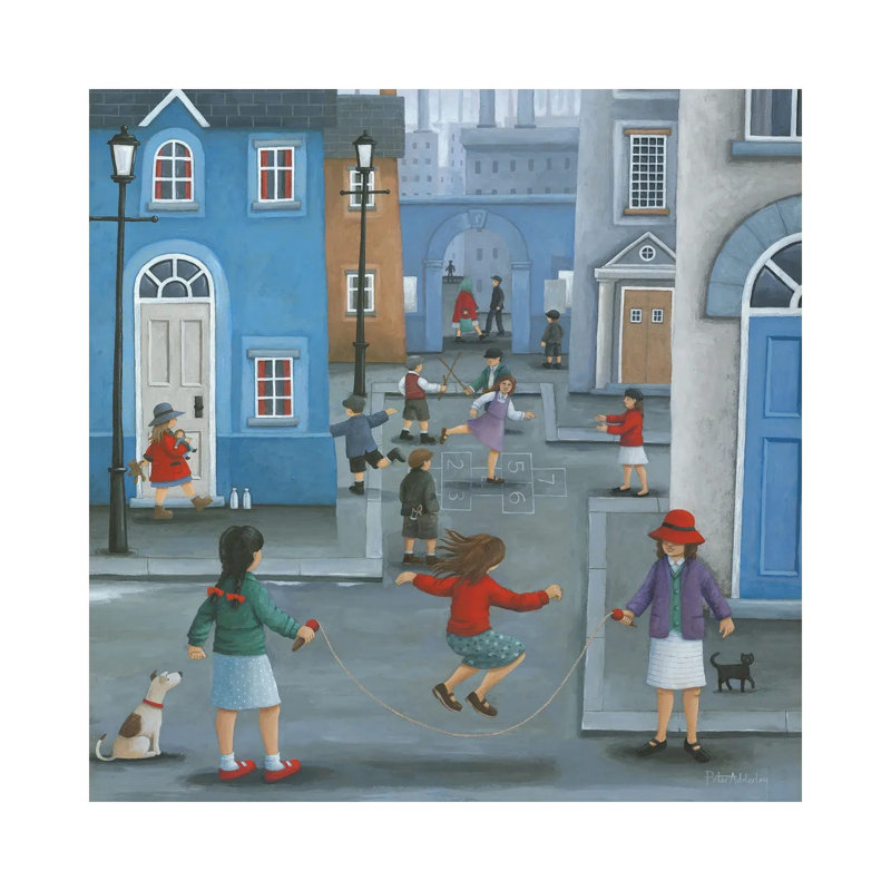 Hopscotch by Peter Adderley - Wrapped Canvas Gallery-Wrapped Canvas Giclée, 45.72 cm H x 45.72 cm W x 3.175 cm D