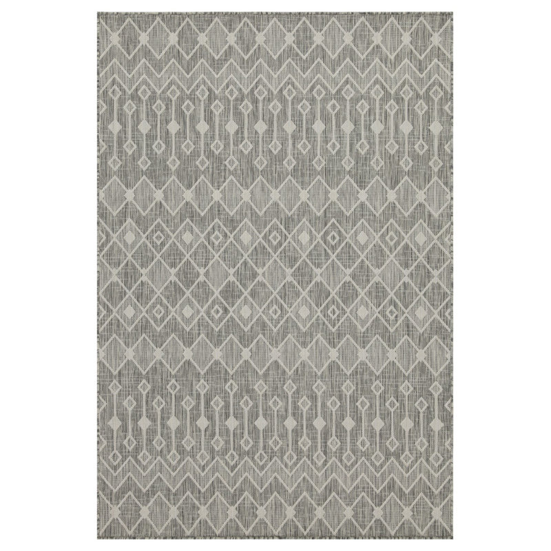 Serre 3 po X 7 pi 3 po Tapis intérieur / extérieur - Tapis en polypropylène tissé à plat pour les espaces très passants