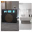 Bureau d'accueil en forme de L avec éclairage DEL multicolore et rangement pour bar, bureau, magasin, maison ; table de bar-133257365
