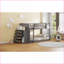 Lit simple superposé simple en pin massif avec 4 tiroirs et 3 tablettes - sans sommier, gris pour les soirées pyjama et amp; Petits espaces-1261699655-1261699654