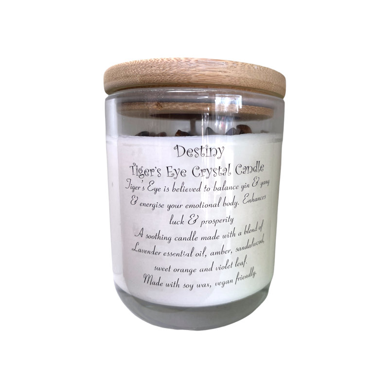 Meditation Scented Jar Candle with Glass Holder