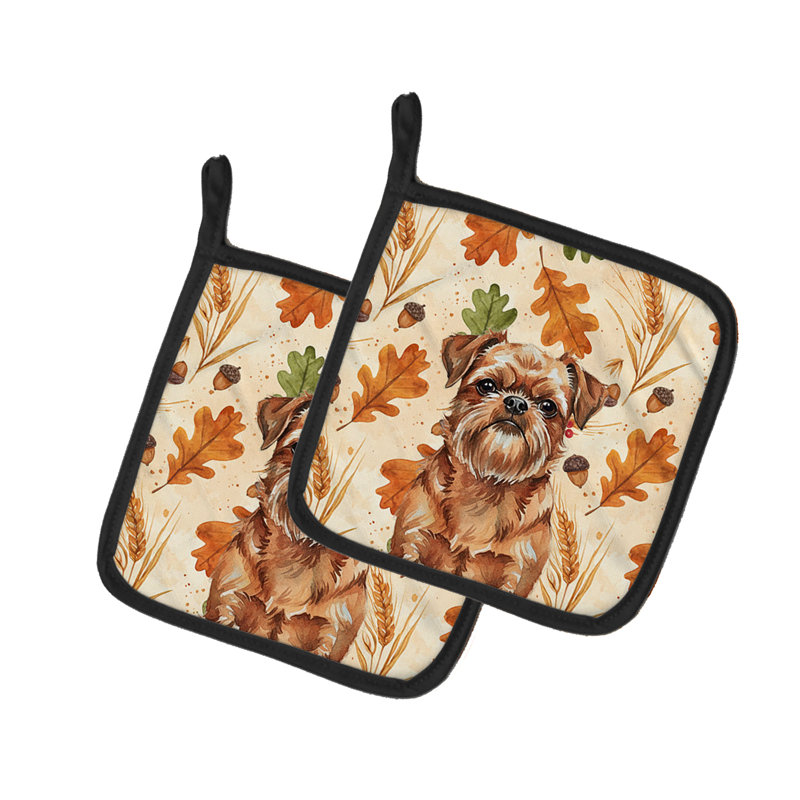 Paire de porte-casseroles Brussels Griffon Heirloom Fall