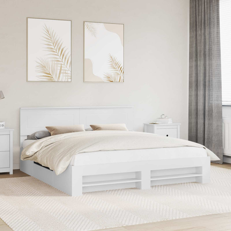 Bed, White, Super King (6')
