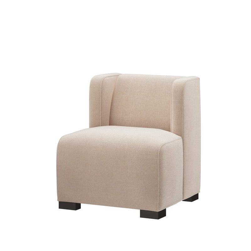 TAU Upholstery Slipper Chair, Expresso, Page Oyster (Performance fabric) 1355-92