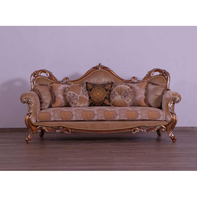 3 Piece New Tiziano Sofa Set, Dark Beige/Light Brown