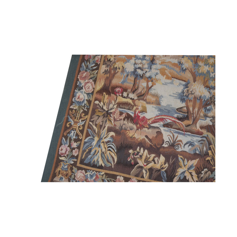 Hand-Knotted High-Quality Brown and Green Area Rug