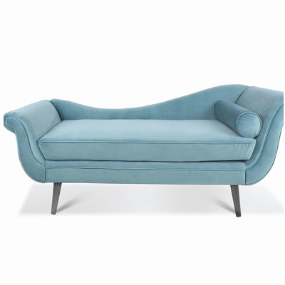Chaise longue avec accoudoirs à volutes