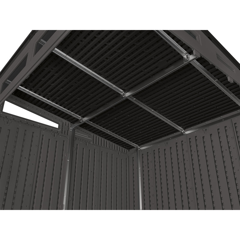 Suncast Modernist 7 ft. W x 7 ft. D Resin Storage Shed, Stoney
