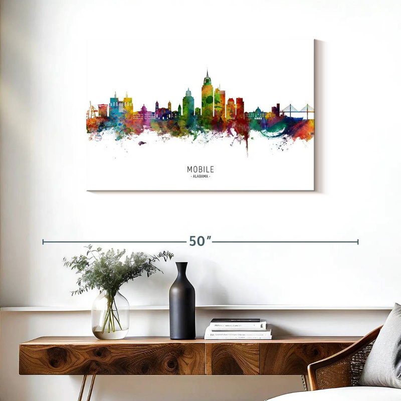 Mobile Alabama Skyline I, H 24 po x l 36 po