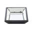 Plateau rectangulaire en miroir Waverly, panneau de fibres à densité moyenne argenté avec motifs gravés